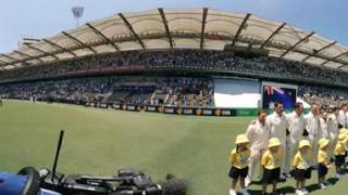 360: Anthem ceremony at the Gabba