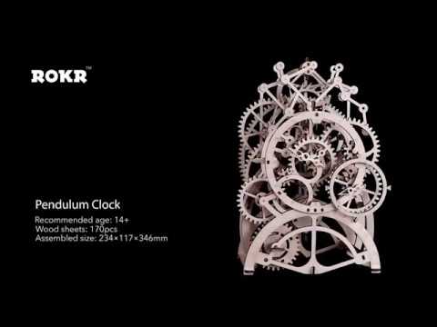 3D Puzzle Movement Assembled Wooden Pendulum clock - LK501 NEW