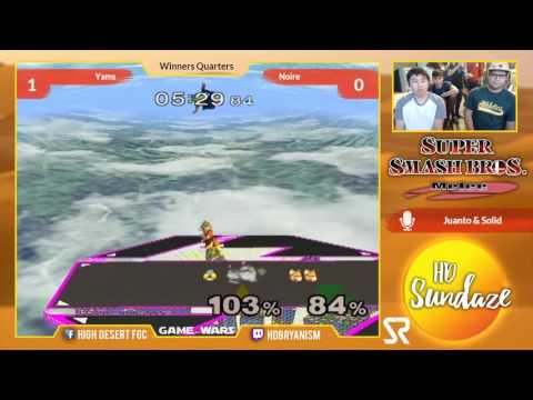 HDS&GW - Yams (Sheik) vs. Noire (Falco/Fox) - SSBM Winners Quarters - Smash Melee