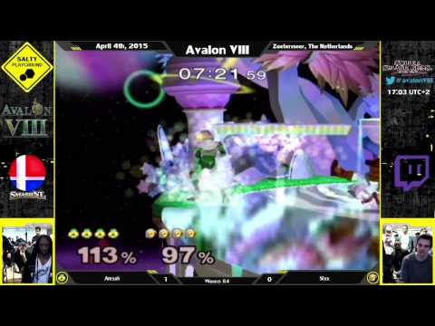Avalon VIII - Amsah (Sheik) Vs Sixx (Link) - SSBM Singles Winners R4