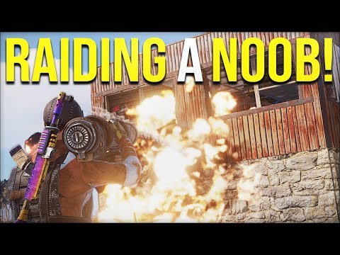 WE DID NOT EXPECT THIS LOOT FROM ROCKET RAIDING A NOOB BASE - Rust Survival Gameplay (S11-E12)