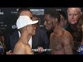 ROBERT EASTER TAUNTS A STONE FACED MIKEY GARCIA DURING FACE OFF! FULL WEIGH IN VIDEO