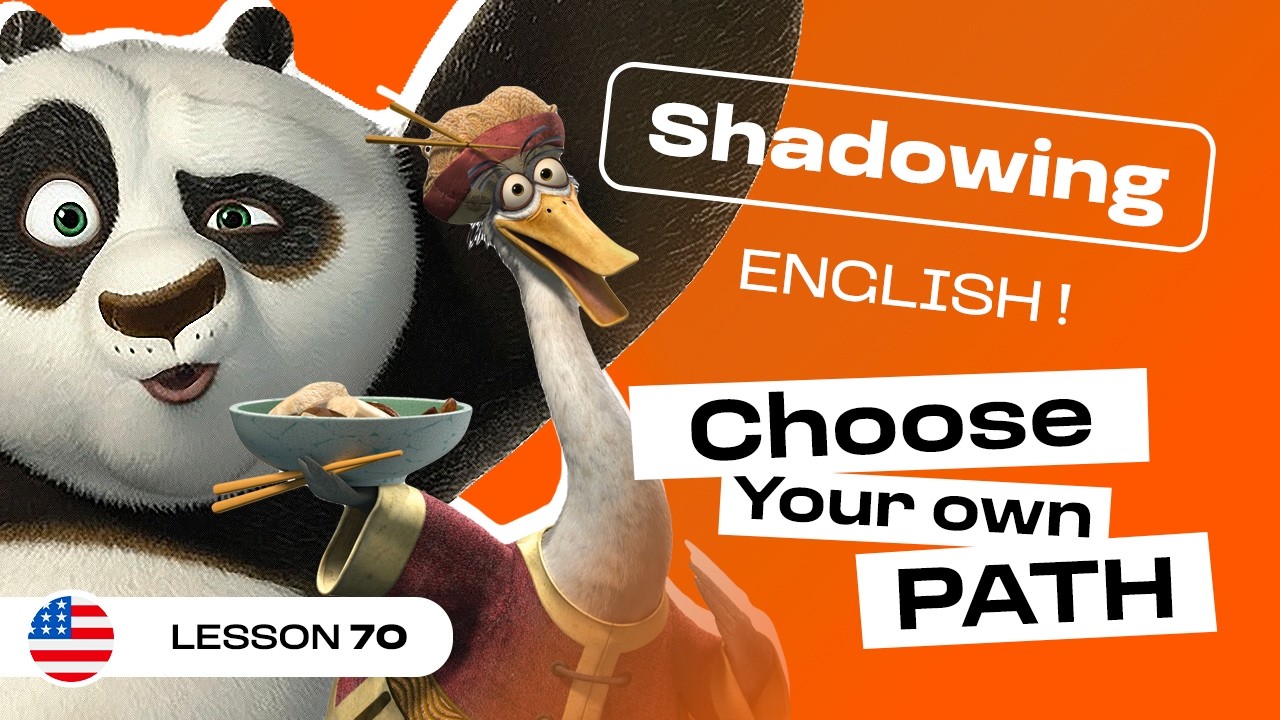 Shadowing English | KUNG FU PANDA: Can you escape your destiny? (Lesson #70)
