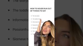 How to NEVER run out of things to say #datingadvice #shorts