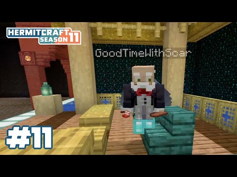 Talk show set building! Interview practice with Scar! (feat. ZombieCleo) — HermitCraft 11: ep 11