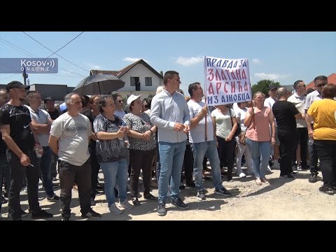 Protest Srba iz Kosovskog Pomoravlja u Ranilugu povodom hapšenja Srba
