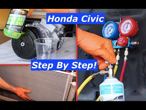 2012 Honda Civic A/C Compressor, Condenser, Expansion Valve Replacement - DIY Tutorial