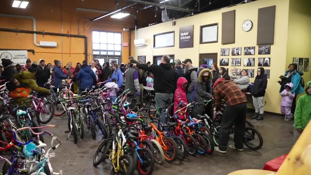 Lansing Bike Co-op gives away more than 120 bikes for free during holiday event