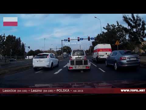Lasocice - Leszno 2016 Droga nr12 POLAND Dashcam Driving Movies WWW.TOFIL.NET