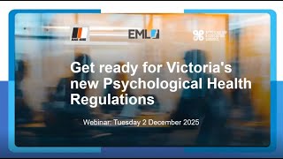 Get ready for Victoria's new Psychological Health Regulations - webinar, 2 December 2025