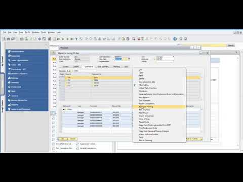 AFS Releasing Manufacturing Orders