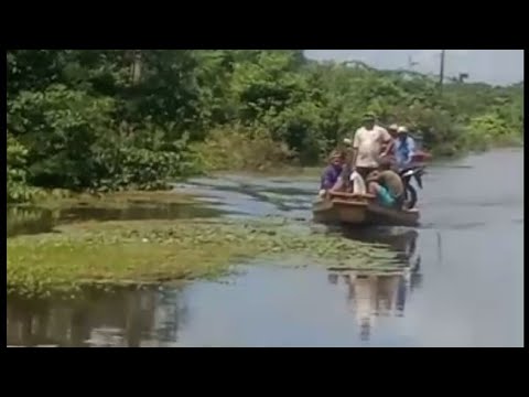 A estrada desapareceu, muita água . povoados de Vitória do Mearim Maranhão