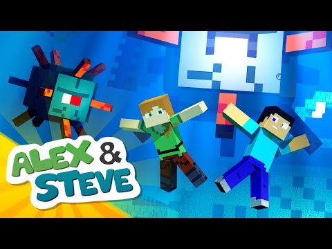 Blue Monkey - GUARDIANS - Alex and Steve Life (Minecraft Animation)