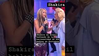 Shakira en Brasil hablando de la nacionalidad de sus padres en Portugues #shakira