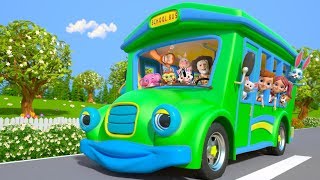 Wheels on the Bus | Kindergarten Nursery Rhymes for Children | Cartoons for Kids | Little Treehouse