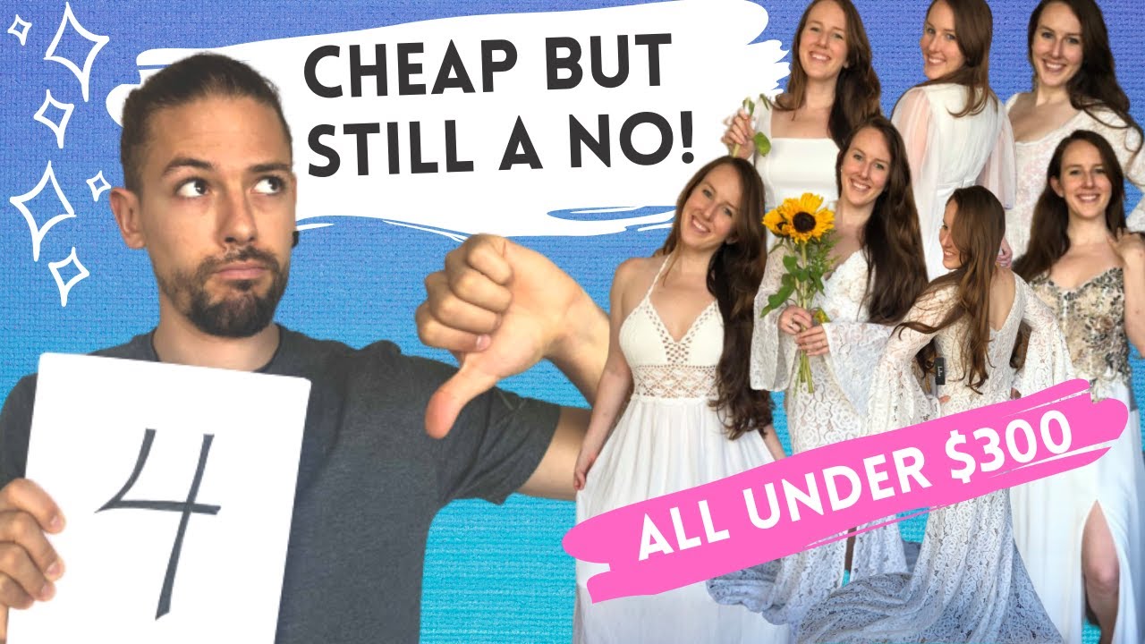Watch video BEST Wedding Dress UNDER $300 (according to my fiancé): Trying on ASOS, Lulus, Nordstrom, Modcloth + Now BEST Wedding Dress UNDER $300 (according to my fiancé): Trying on ASOS, Lulus, Nordstrom, Modcloth +