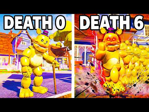 EVERY DEATH DOUBLES FREDBEAR'S SPEED IN HELLO NEIGHBOR (1,000,000X SPEED)