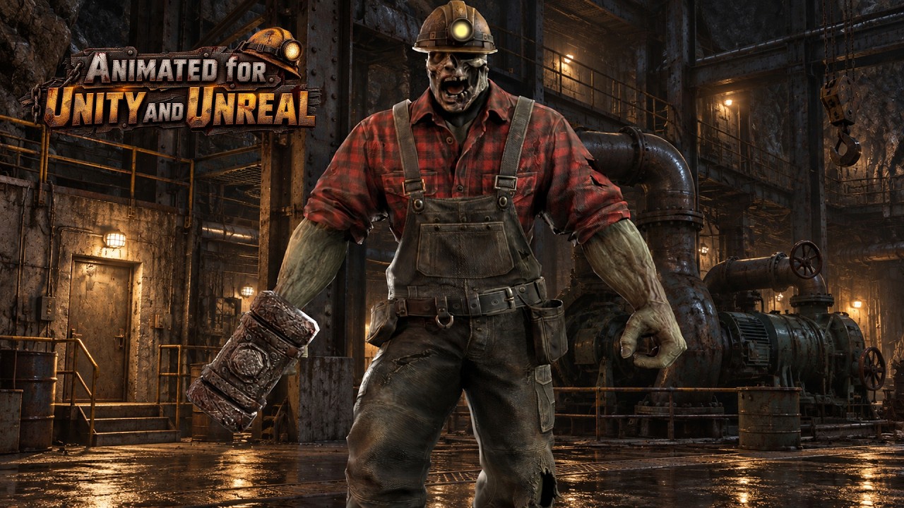 Zombie Miner Juggernaut Seven 3D Model