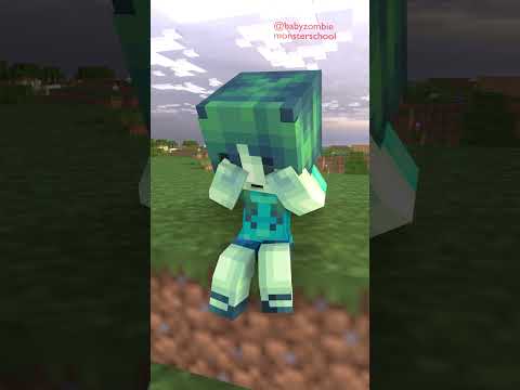 Don't worry. I'm here💪 - Baby zombie mincraft animation