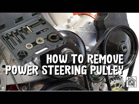 How to remove and install press fit power steering pulley GM Chevy Pontiac Buick