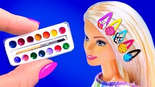 Download lagu 26 DIY BARBIE IDEAS Miniature Paints Hairpins Donu... mp3