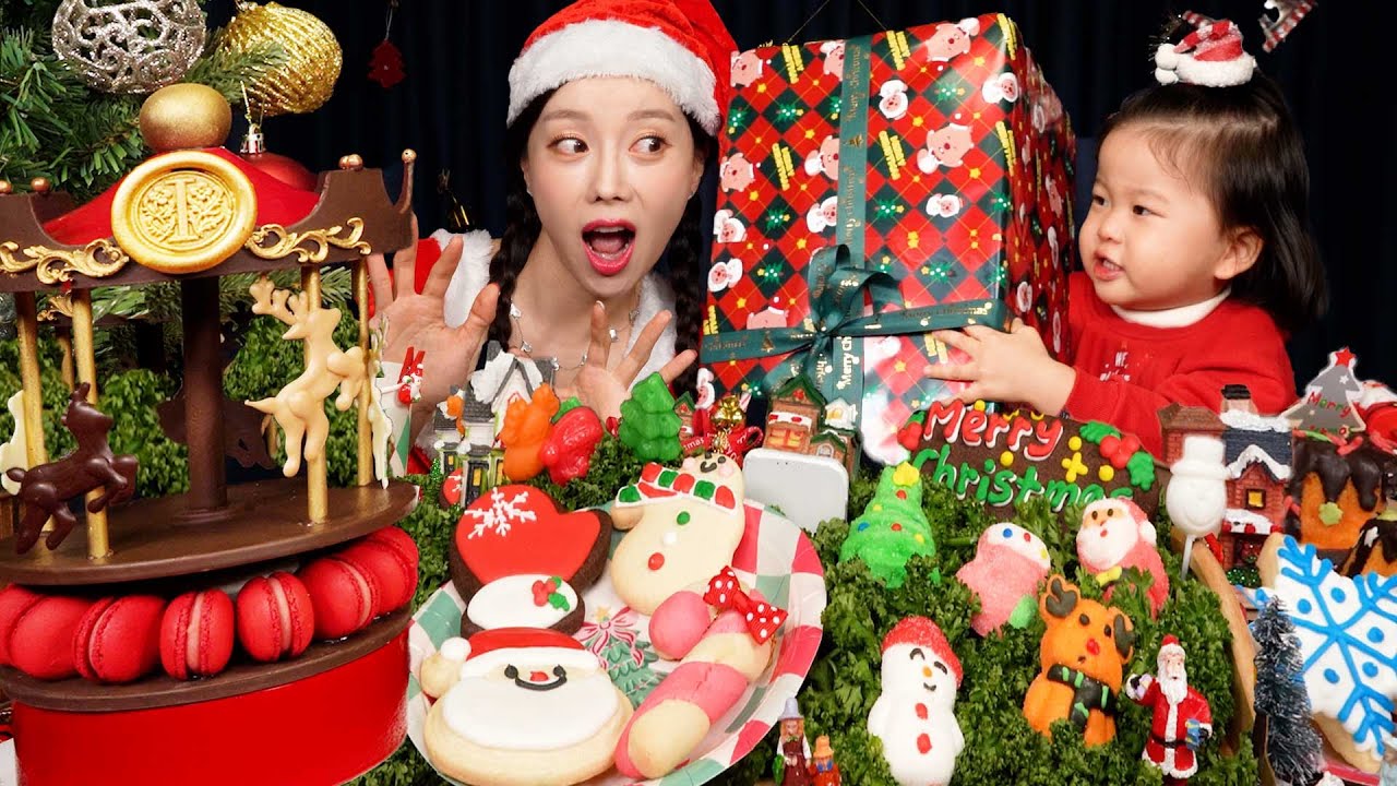 케이크가 35만원!?🤔 역대급 케잌과 미소와 함께 크리스마스 홈파티 ❤ Christmas Special Home Party & Dessrts Mukban