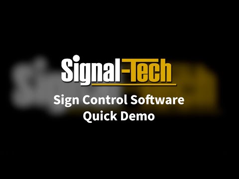 Signal-Tech Sign Control Software Quick Demo