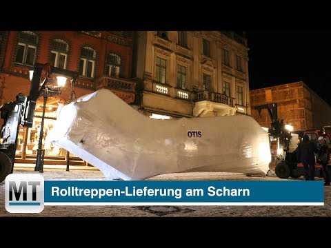 Rolltreppen-Lieferung am Scharn