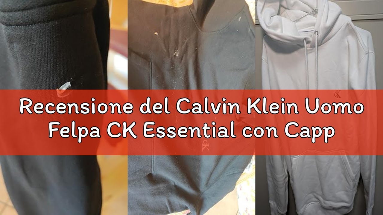 Recensione del Calvin Klein Uomo Felpa CK Essential con Cappuccio