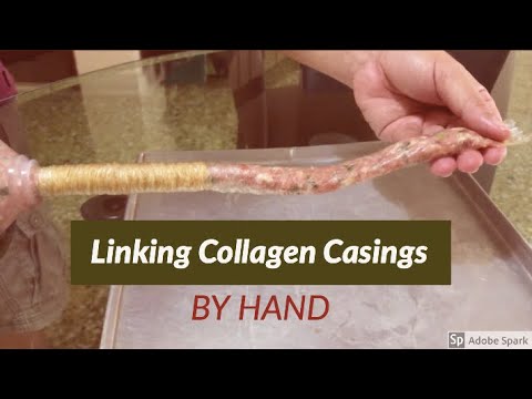 Linking collagen sausage casings by hand... with delicious recipe!