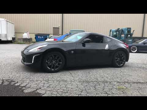 ISR headers-y pipe-single exit exhaust installed on this clean 370Z tuned via Ecutek