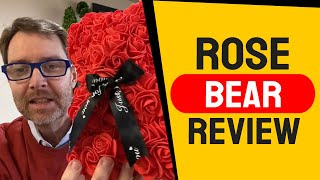 First Look at a Rose Flower Bear -10 Inches Tall