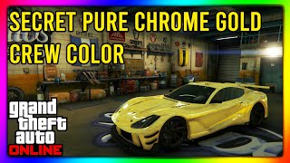 GTA 5 - SECRET PURE GOLD CHROME CREW COLOR!!! (Crew Color Update)