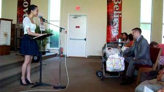 Giselle @ church baby dedication