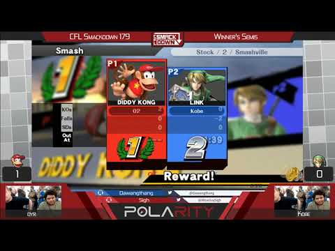 CFL Smackdown 179 WiiU - Dyr (Diddy Kong) vs Kobe (Link) - Winners Semis