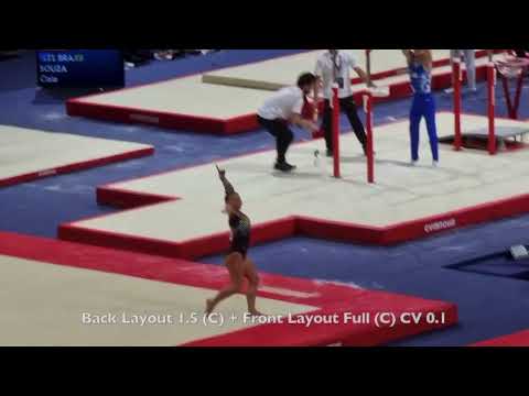 Flavia Saraiva Floor D-Score Paris World Cup QF 2022