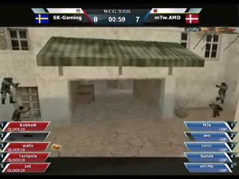 WCG 2008 Grand Final Counter-Strike SK-Gaming vs mTw.AMD R2