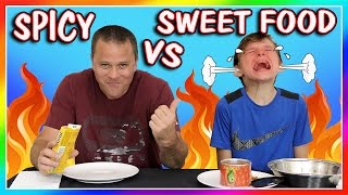 SUPER SPICY FOOD VS SWEET FOOD CHALLENGE | We Are The Davises
