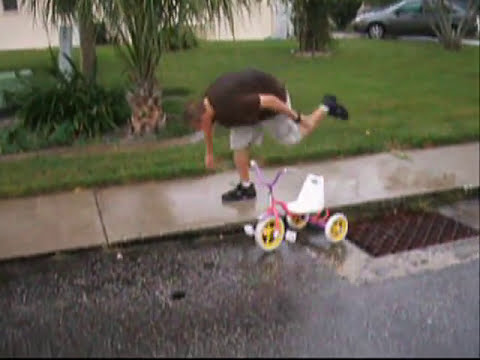 BMX on a Tricycle in the Rain