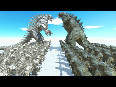 GODZILLA 2014 DEATH RUN - MECHAGODZILLA - KING KONG - SUPER HERO - Animal Revolt Battle Simulator
