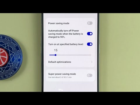 How to change the specified Battery level to enable Battery saving mode on OPPO Reno7 Android 13