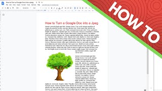 How to Turn a Google Doc into a Jpeg Image