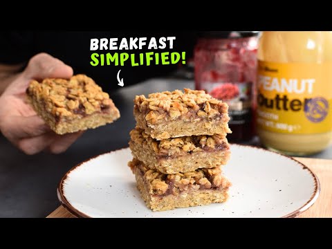 I turned PB&J into a healthy breakfast bar… and it’s SO easy!