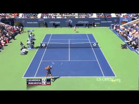 Ekaterina Makarova vs Victoria Azarenka US Open 2014 QFHighlights (HD)