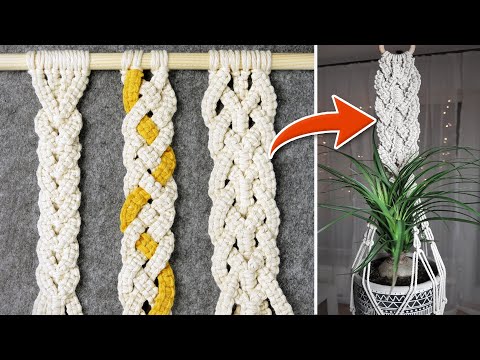 DIY Macrame Plant Hanger Easy NEW Diamond Design