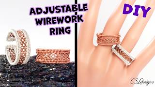How to make an adjustable ring using gallery wire 😍 ⎮ For her, him, everyday, party AD