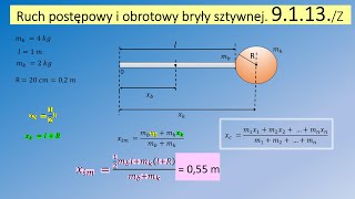 9.1.13. Ustal położenie środka masy elementu maszyny składającego się z jednorodnej metalowej belki