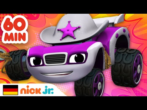 Blaze und die Monster-Maschinen | Starlas epische Cowgirl-Rettungen und -Rennen – 1 STUNDE lang!