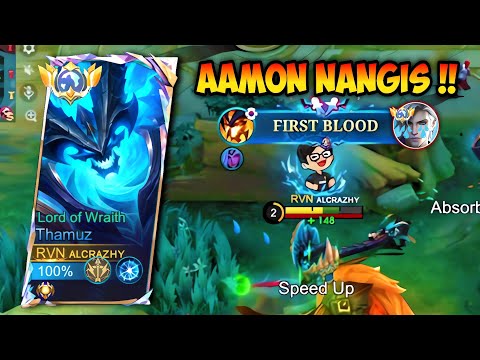 POWERFUL TROUBLES‼️THAMUZ MODE CRASHES AAMON UNTIL HE Cries | TOP GLOBAL THAMUZ GAMEPLAY - MLBB