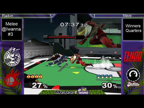 Melee @ Iwanna #3 SSBM - Raikin (Sheik) vs Mave (Marth) - Winners Quarters